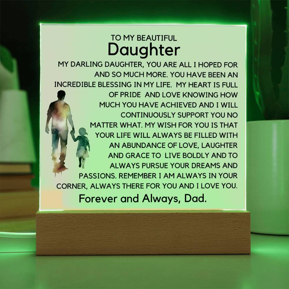 To Beautiful Daughter - Your Dreams Acrylic Plaque