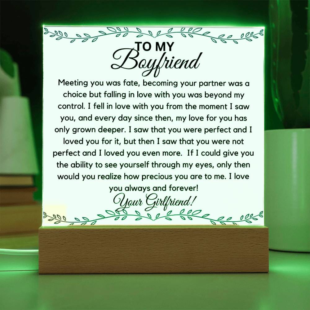 To My Boyfriend - The Moment I Saw You Acrylic Plaque