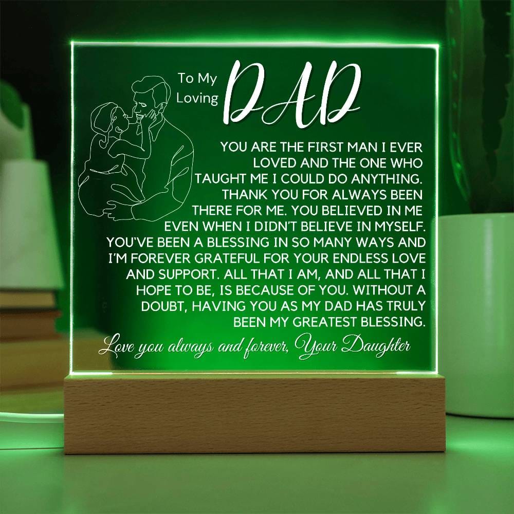 To My Loving Dad - My Greatest Blessing Acrylic Plaque