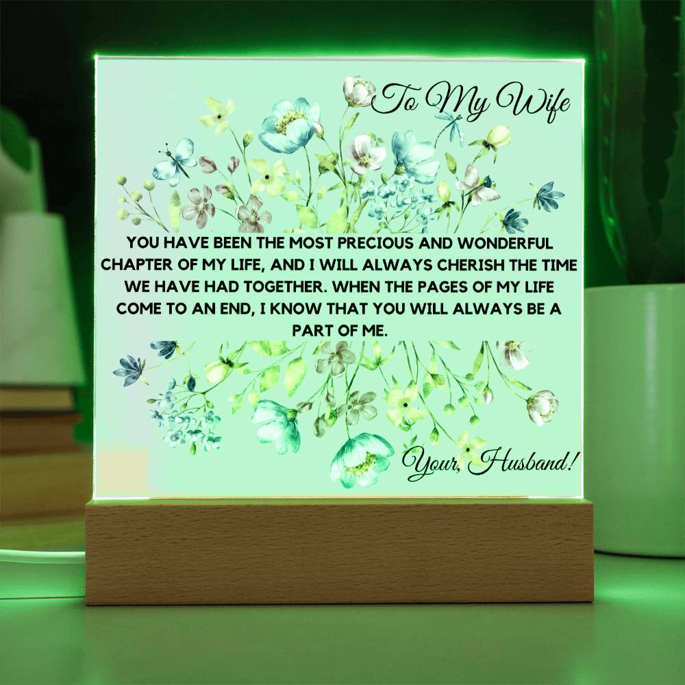 To My Wife - Most Precious Acrylic Plaque