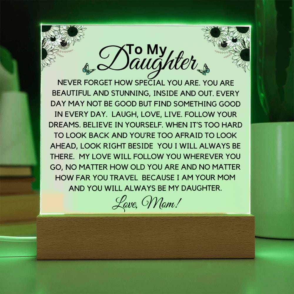 To My Daughter From Mom - Believe In Yourself Acrylic Plaque