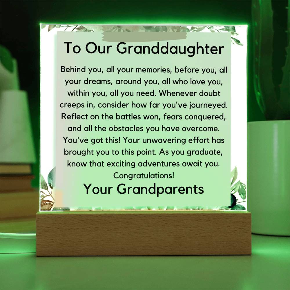 To Our Granddaughter - Congratulations Acrylic Plaque