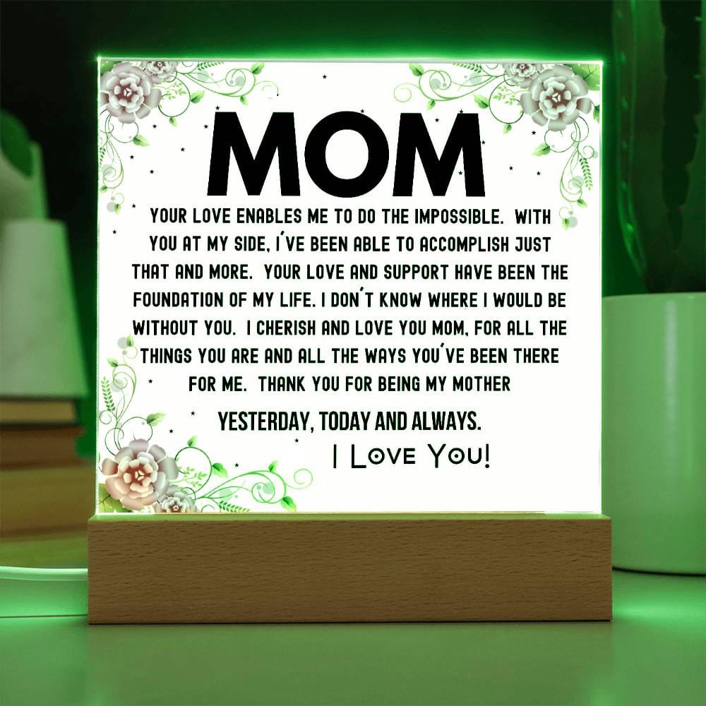 Gift For Mom - I Cherish And Love You Acrylic Plaque