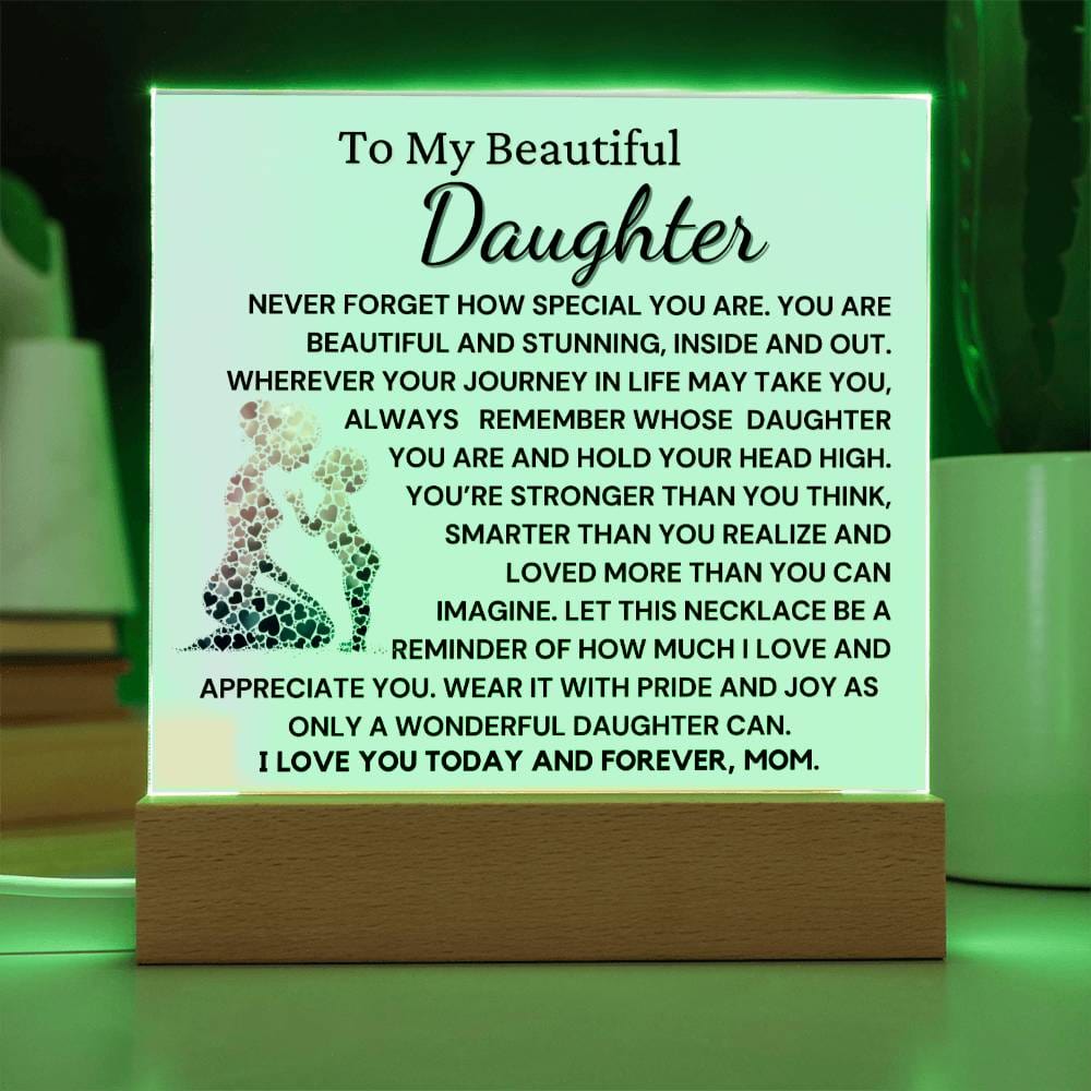 To My Beautiful Daughter From Mom - You Are Special Acrylic Plaque