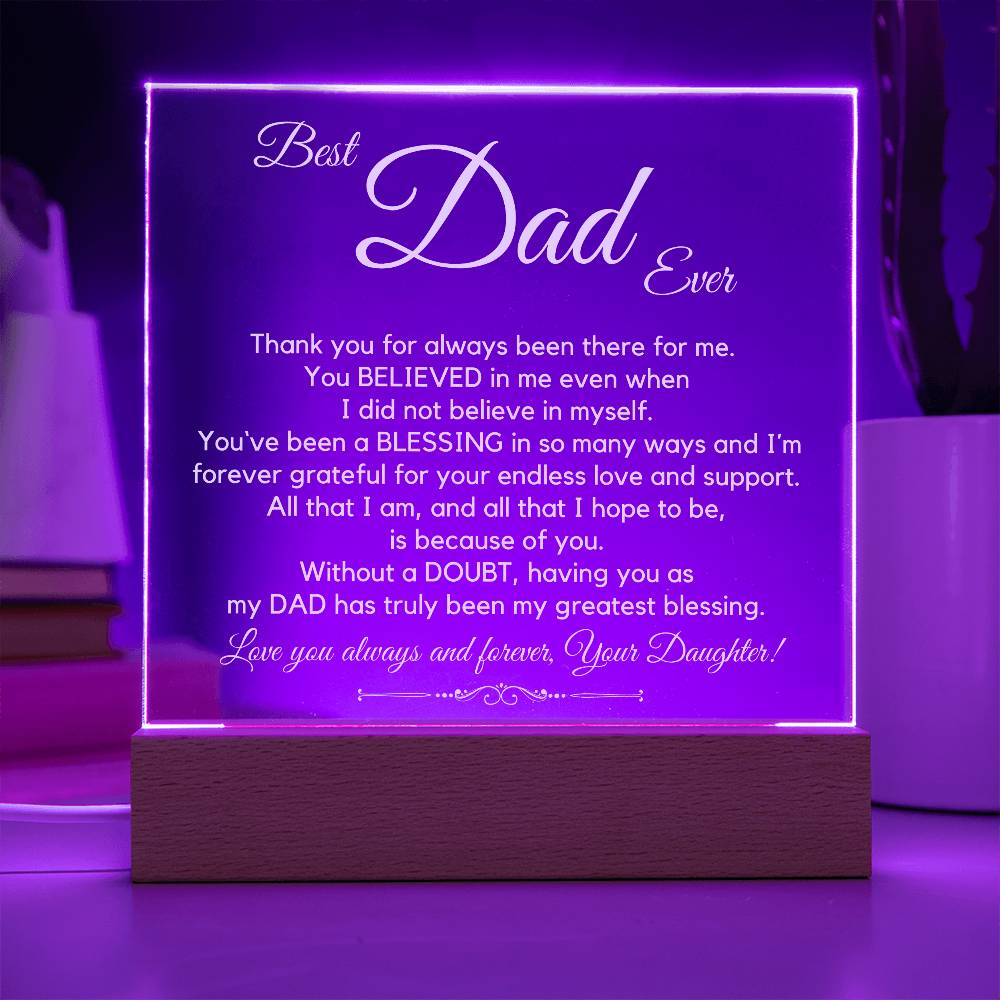 Gift For Best Dad Ever -You Are A Blessing-Acrylic Plaque