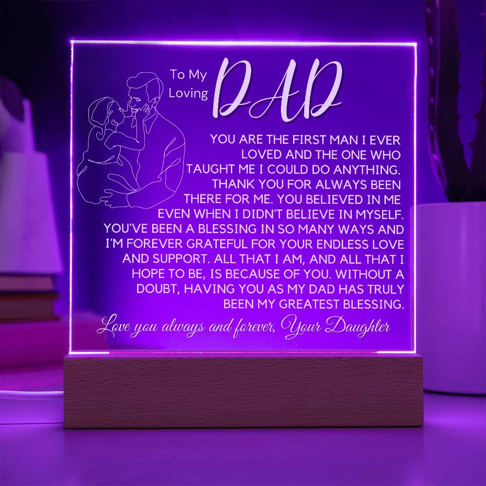 To My Loving Dad - My Greatest Blessing Acrylic Plaque