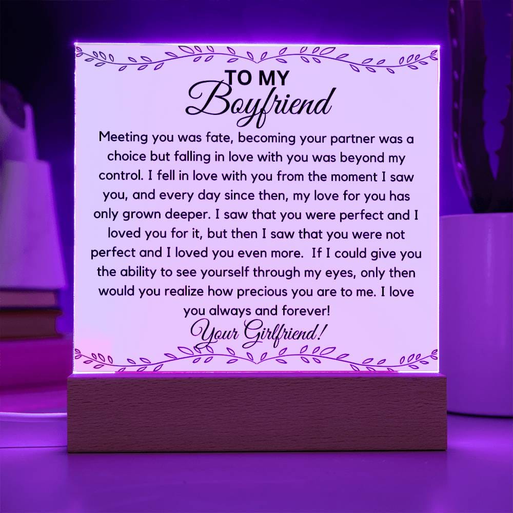 To My Boyfriend - The Moment I Saw You Acrylic Plaque