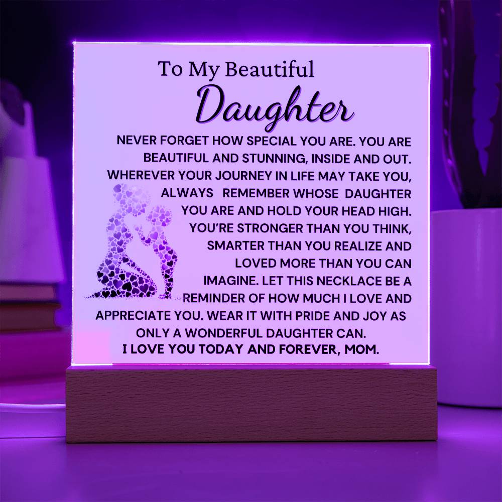 To My Beautiful Daughter From Mom - You Are Special Acrylic Plaque