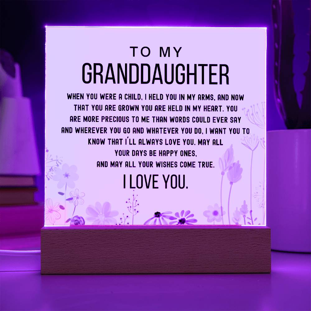 To My Granddaughter - You Are Are Held In Your Heart