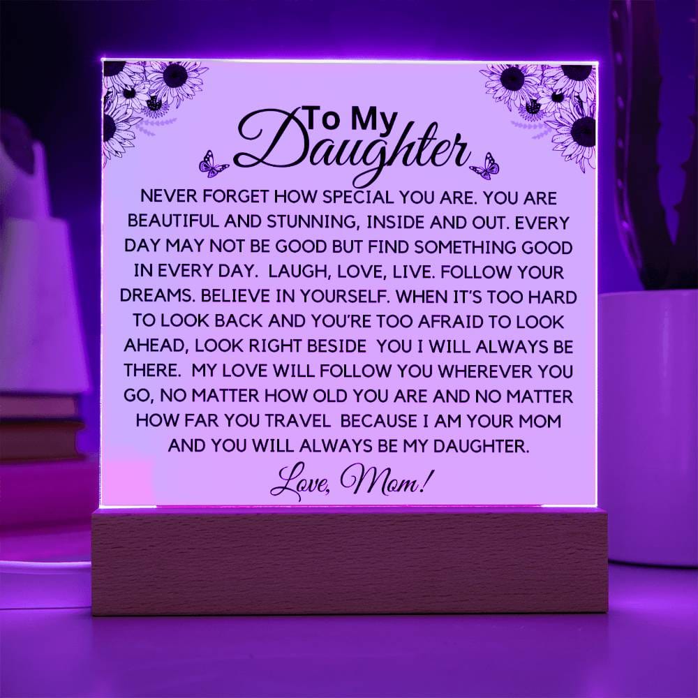 To My Daughter From Mom - Believe In Yourself Acrylic Plaque