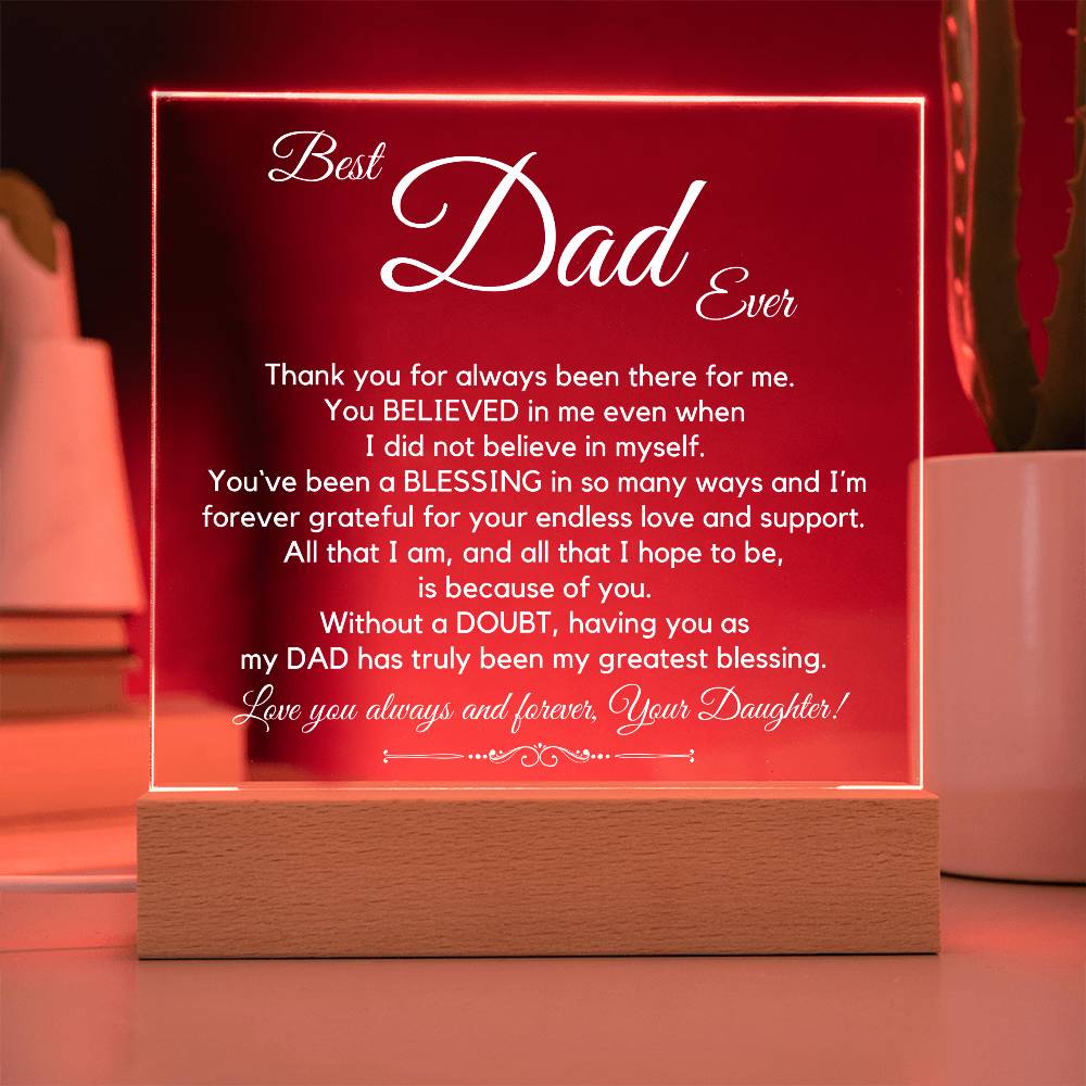 Gift For Best Dad Ever -You Are A Blessing-Acrylic Plaque