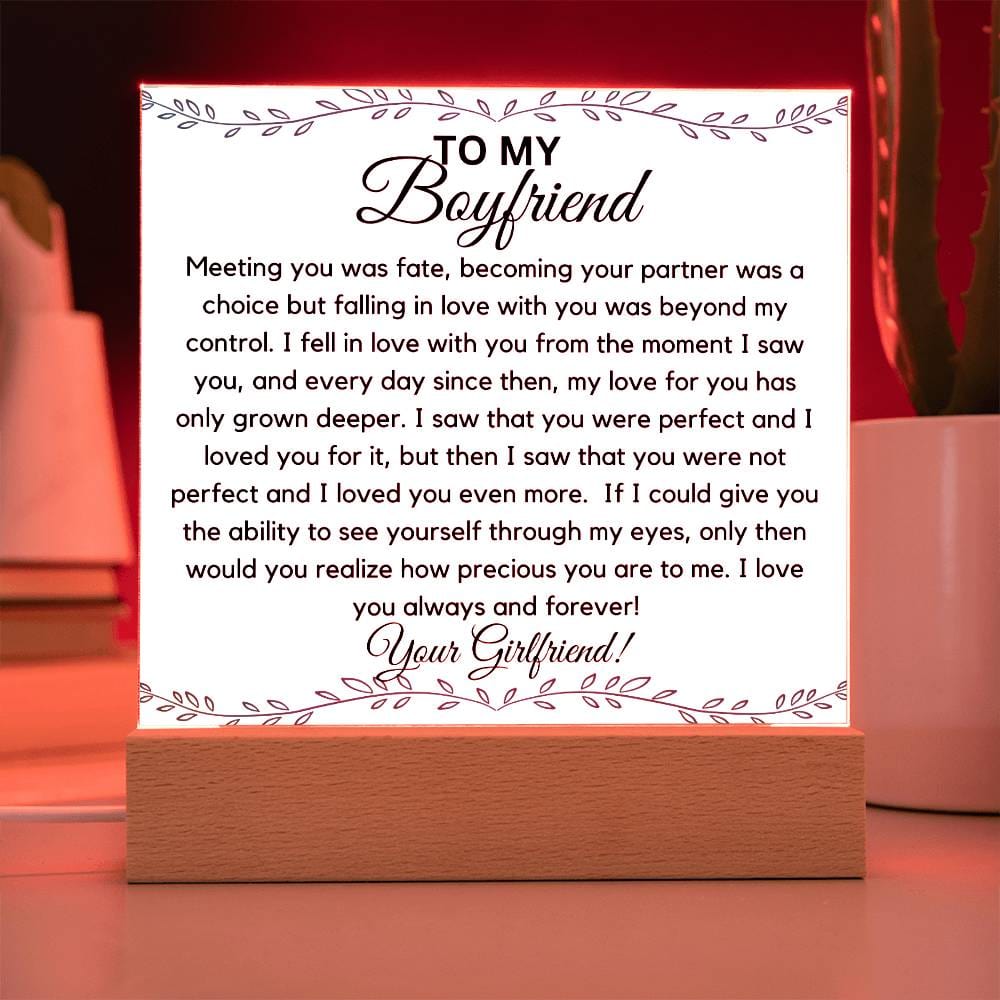 To My Boyfriend - The Moment I Saw You Acrylic Plaque