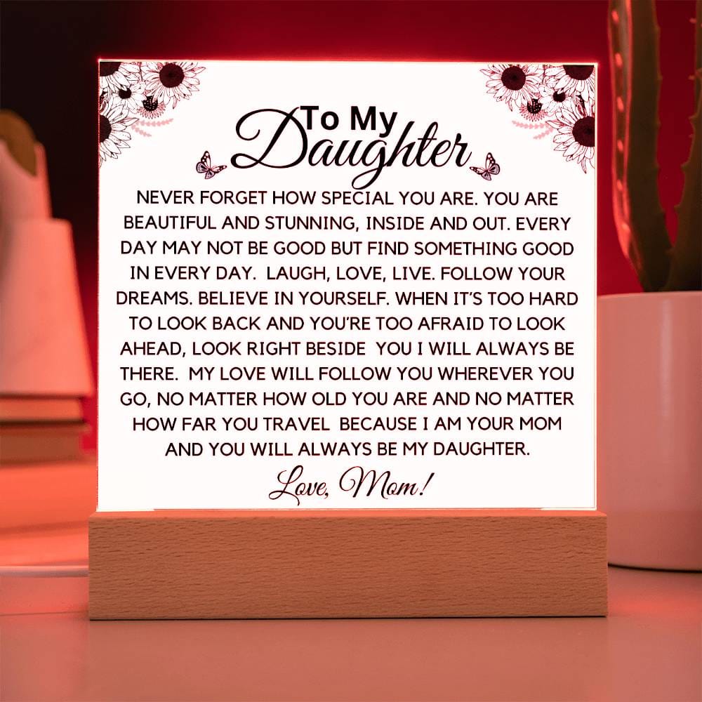 To My Daughter From Mom - Believe In Yourself Acrylic Plaque