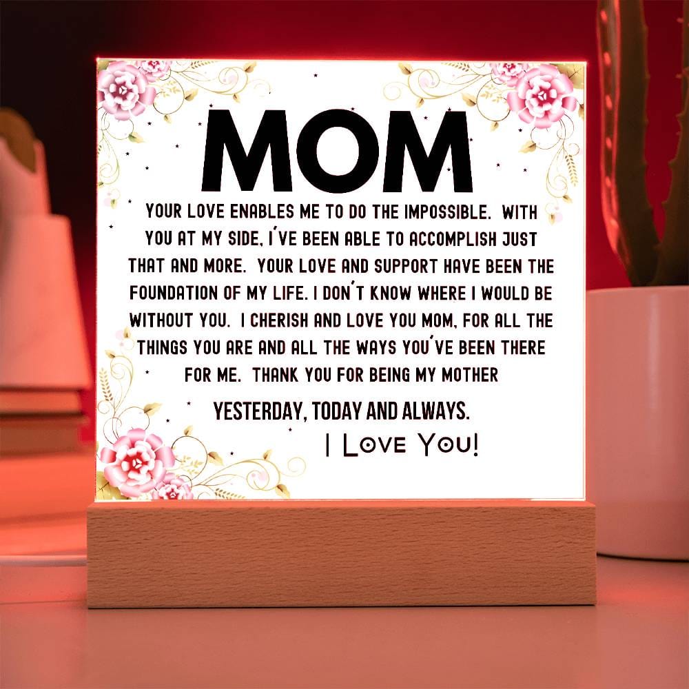 Gift For Mom - I Cherish And Love You Acrylic Plaque