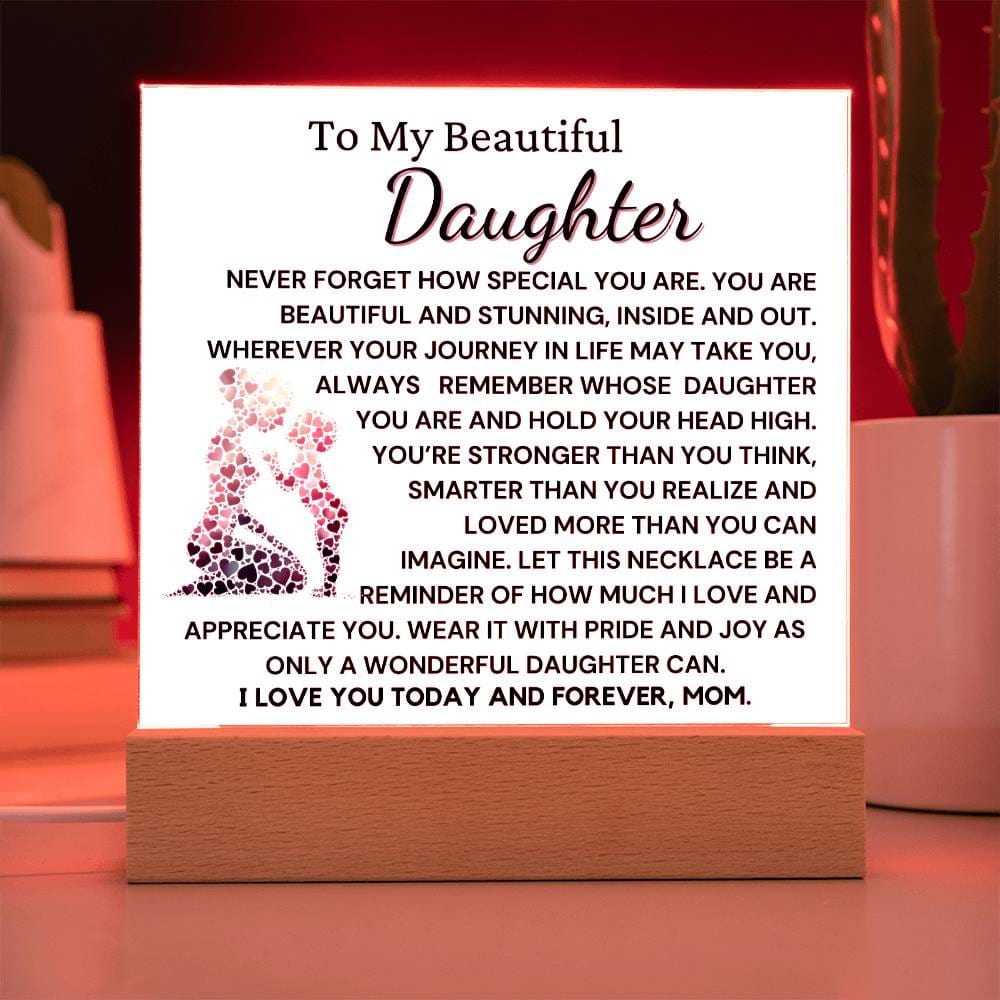 To My Beautiful Daughter From Mom - You Are Special Acrylic Plaque