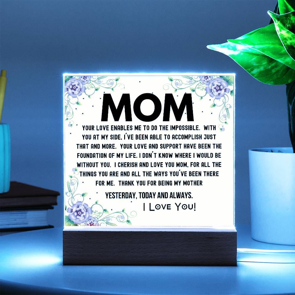 Gift For Mom - I Cherish And Love You Acrylic Plaque