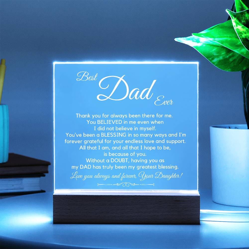 Gift For Best Dad Ever -You Are A Blessing-Acrylic Plaque