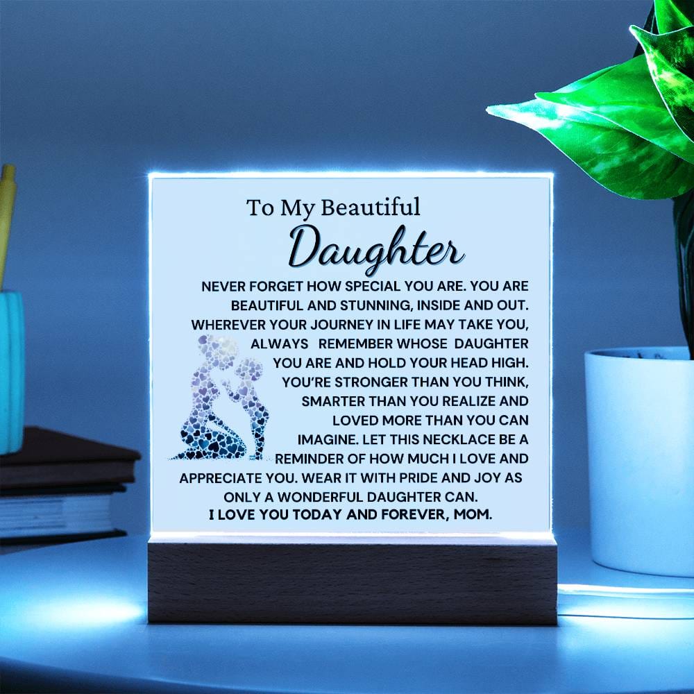 To My Beautiful Daughter From Mom - You Are Special Acrylic Plaque