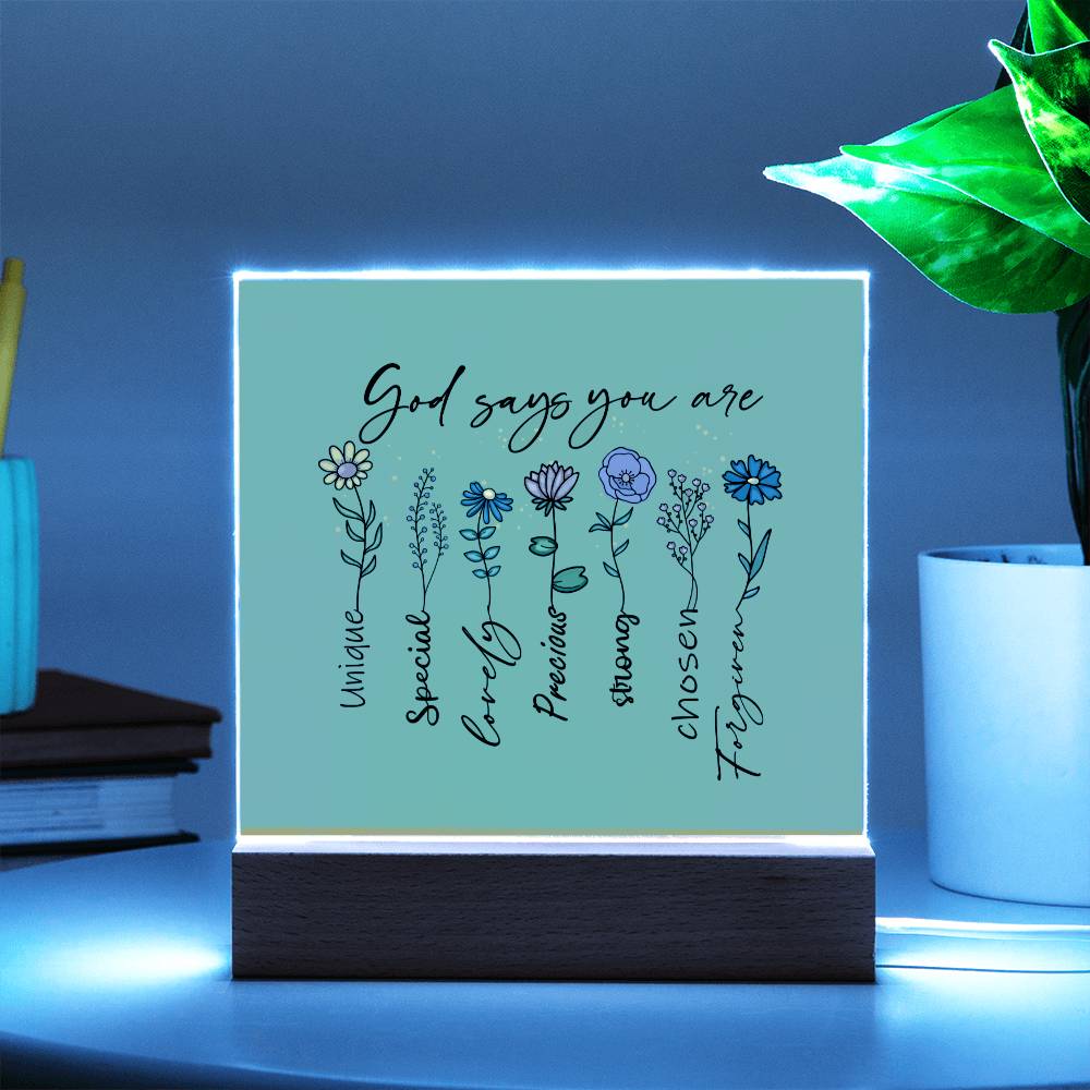 God Says You Are Acrylic Plaque