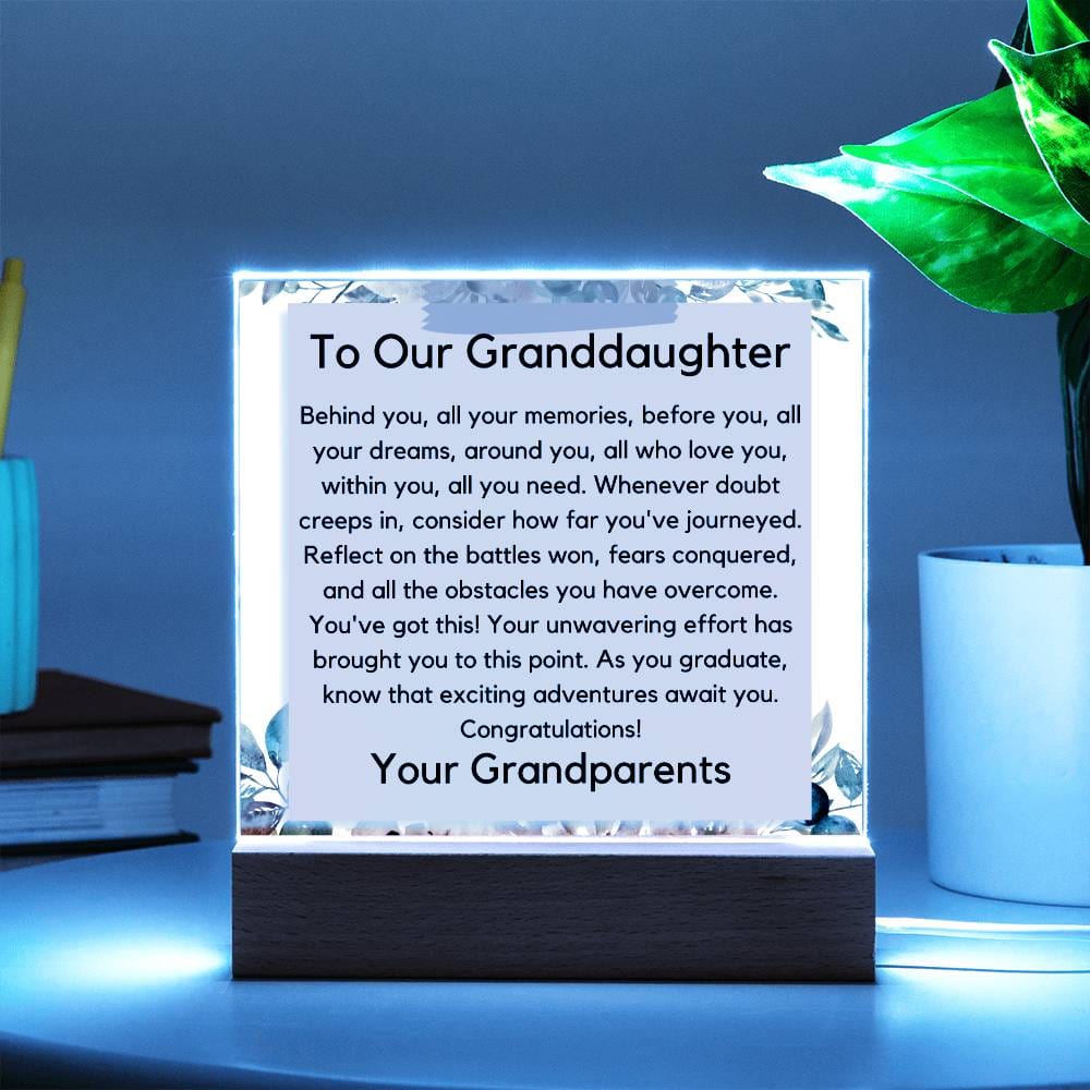 To Our Granddaughter - Congratulations Acrylic Plaque