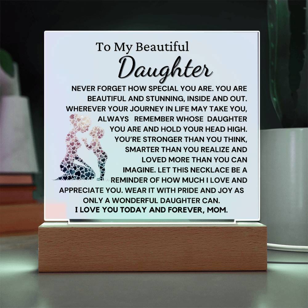 To My Beautiful Daughter From Mom - You Are Special Acrylic Plaque