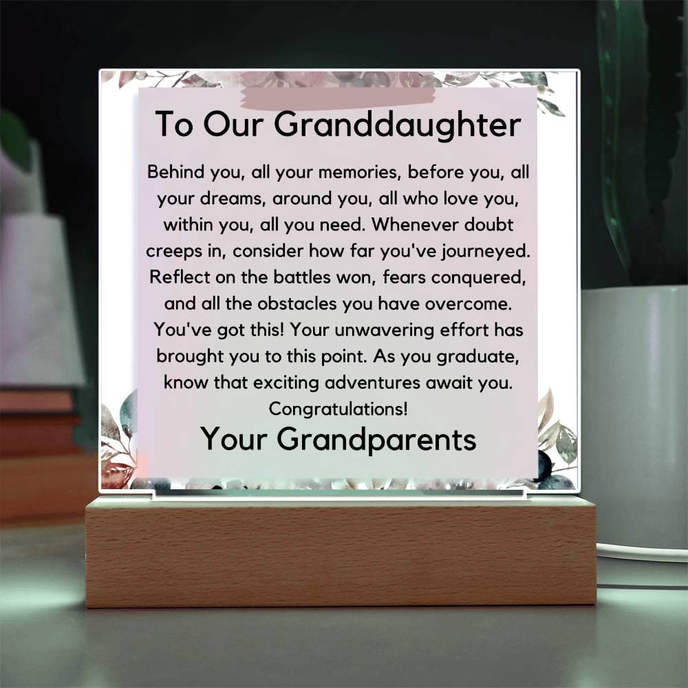 To Our Granddaughter - Congratulations Acrylic Plaque