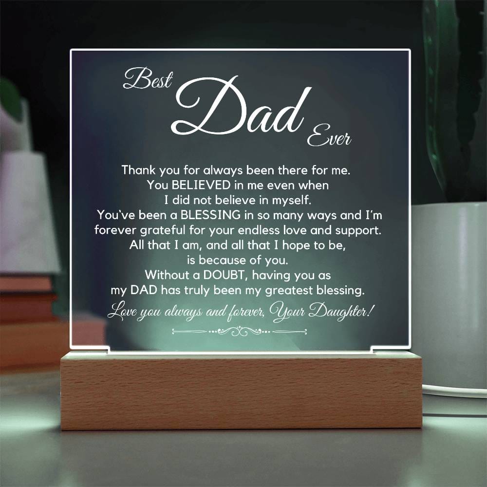 Gift For Best Dad Ever -You Are A Blessing-Acrylic Plaque