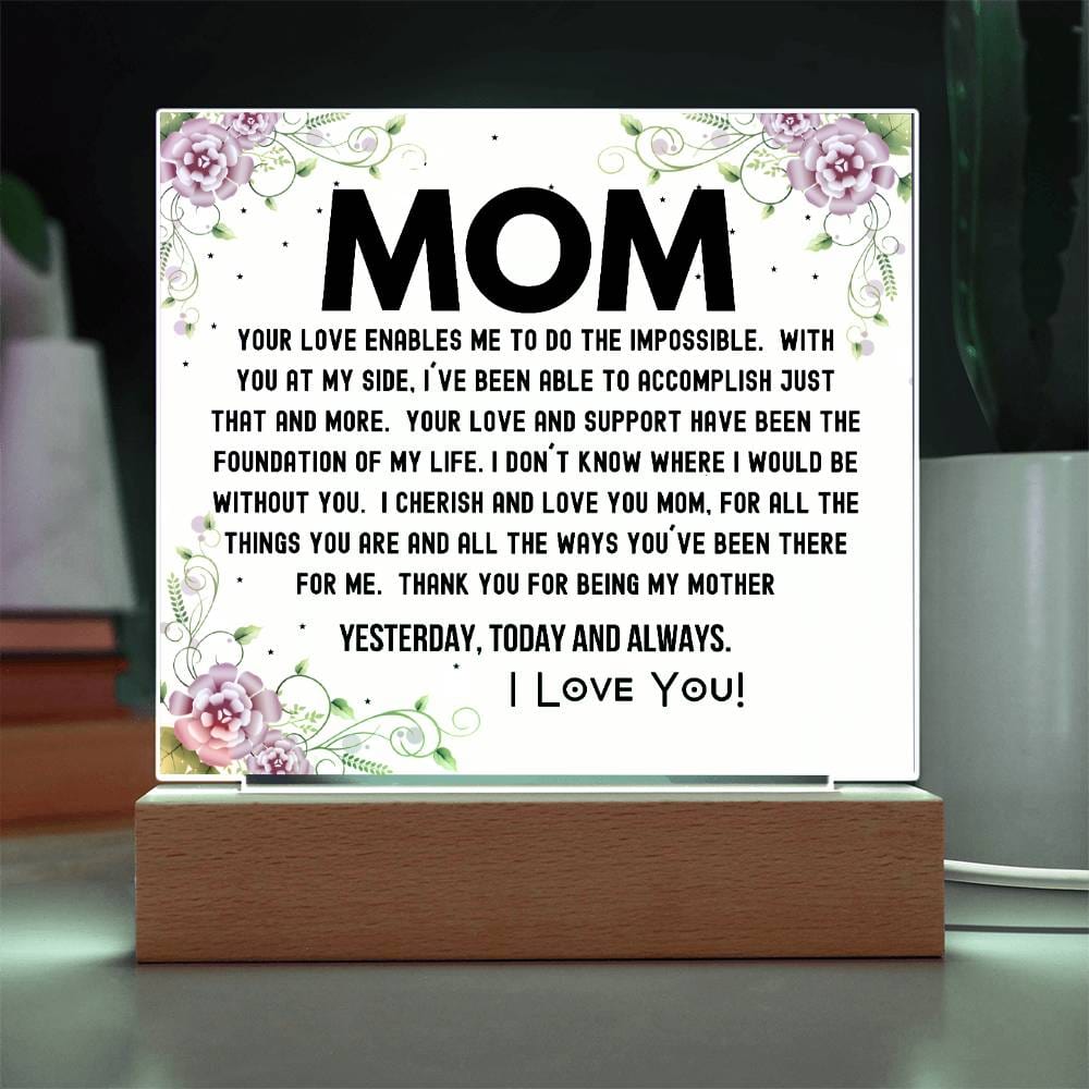 Gift For Mom - I Cherish And Love You Acrylic Plaque