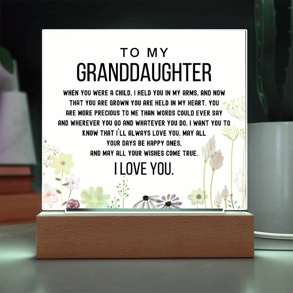 To My Granddaughter - You Are Are Held In Your Heart