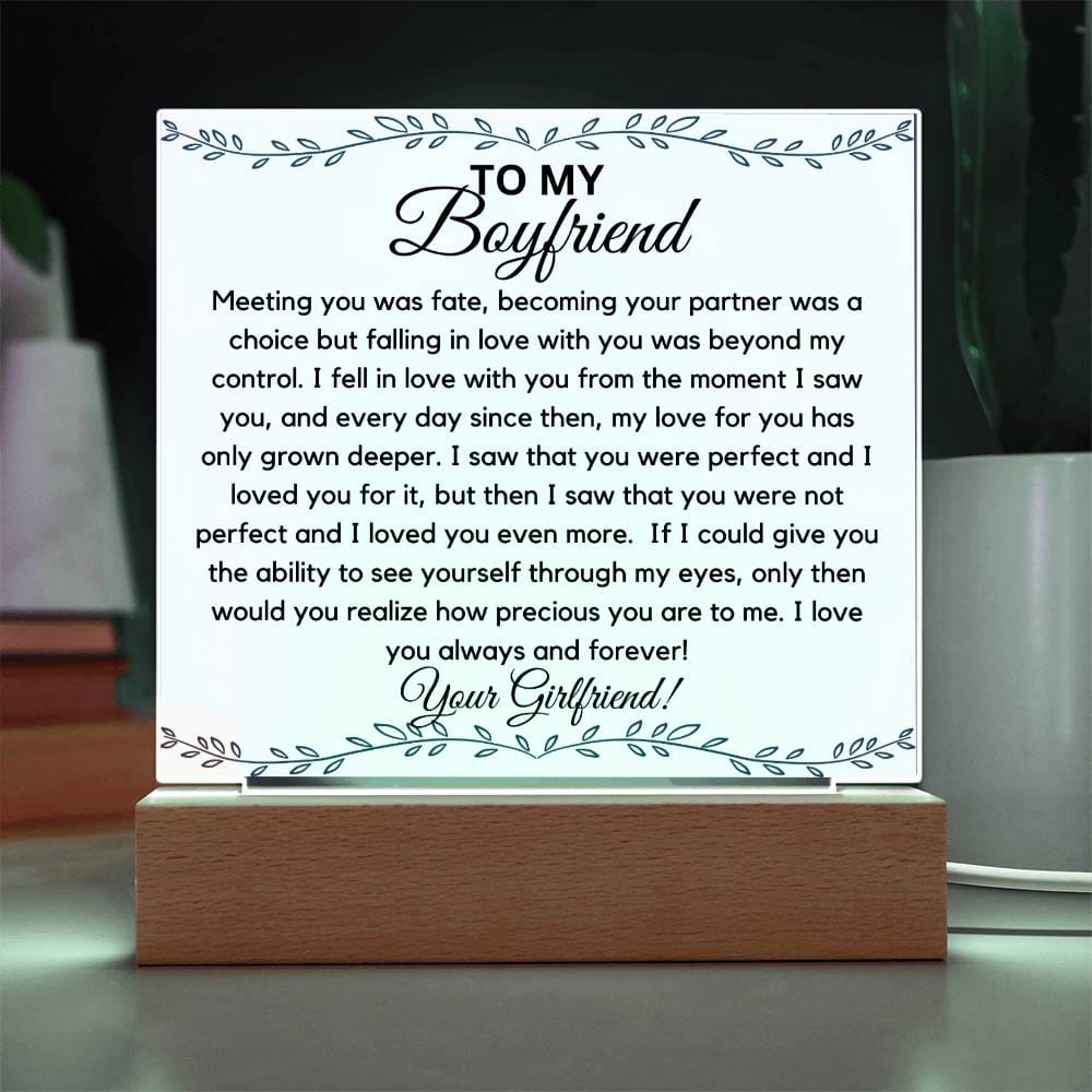 To My Boyfriend - The Moment I Saw You Acrylic Plaque