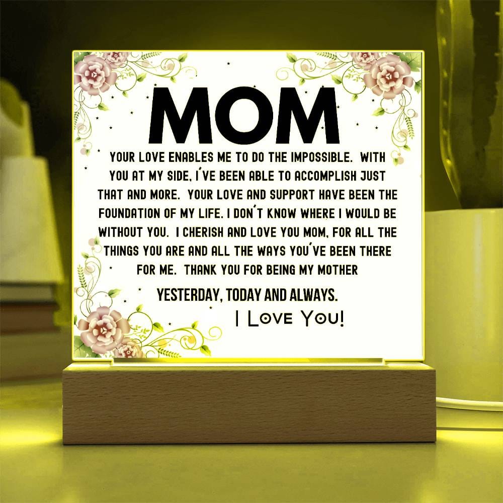 Gift For Mom - I Cherish And Love You Acrylic Plaque