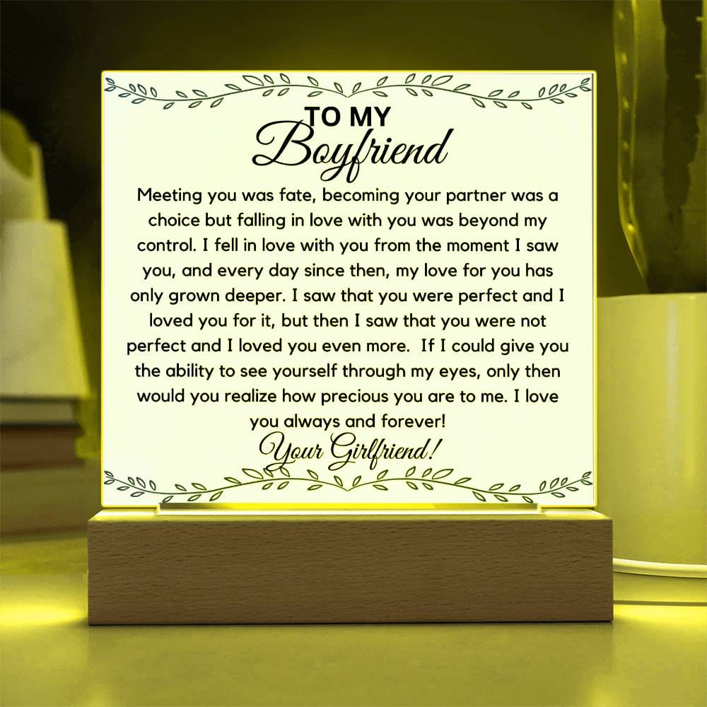 To My Boyfriend - The Moment I Saw You Acrylic Plaque