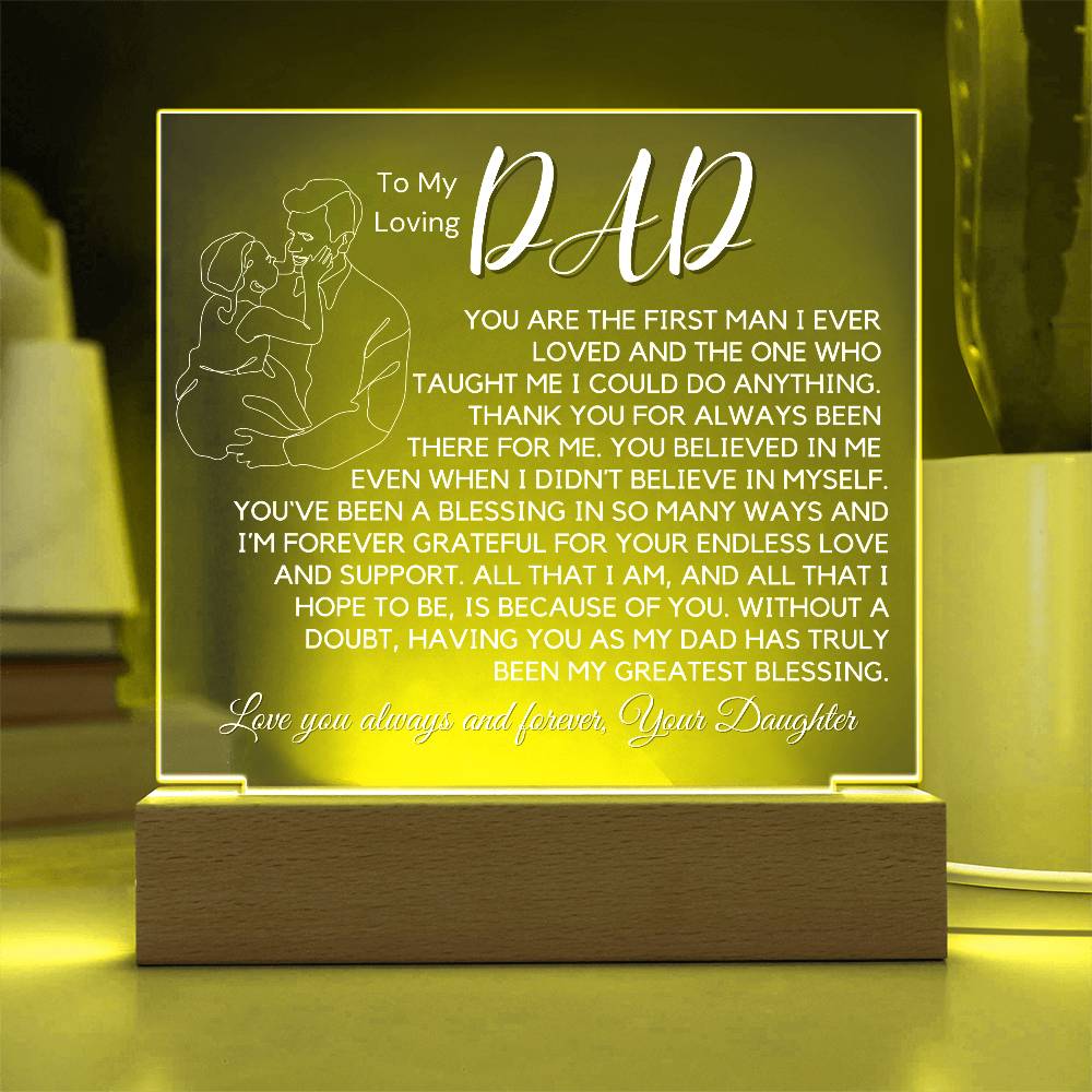 To My Loving Dad - My Greatest Blessing Acrylic Plaque