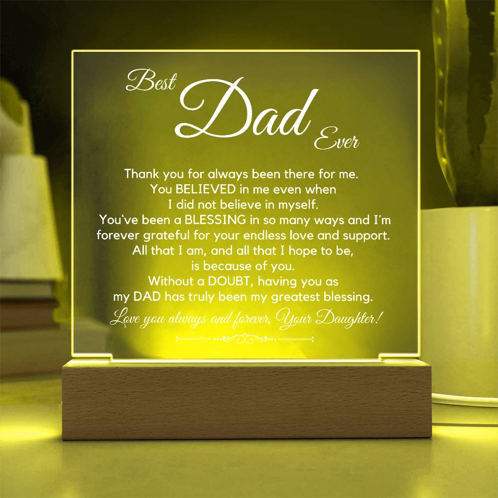 Gift For Best Dad Ever -You Are A Blessing-Acrylic Plaque