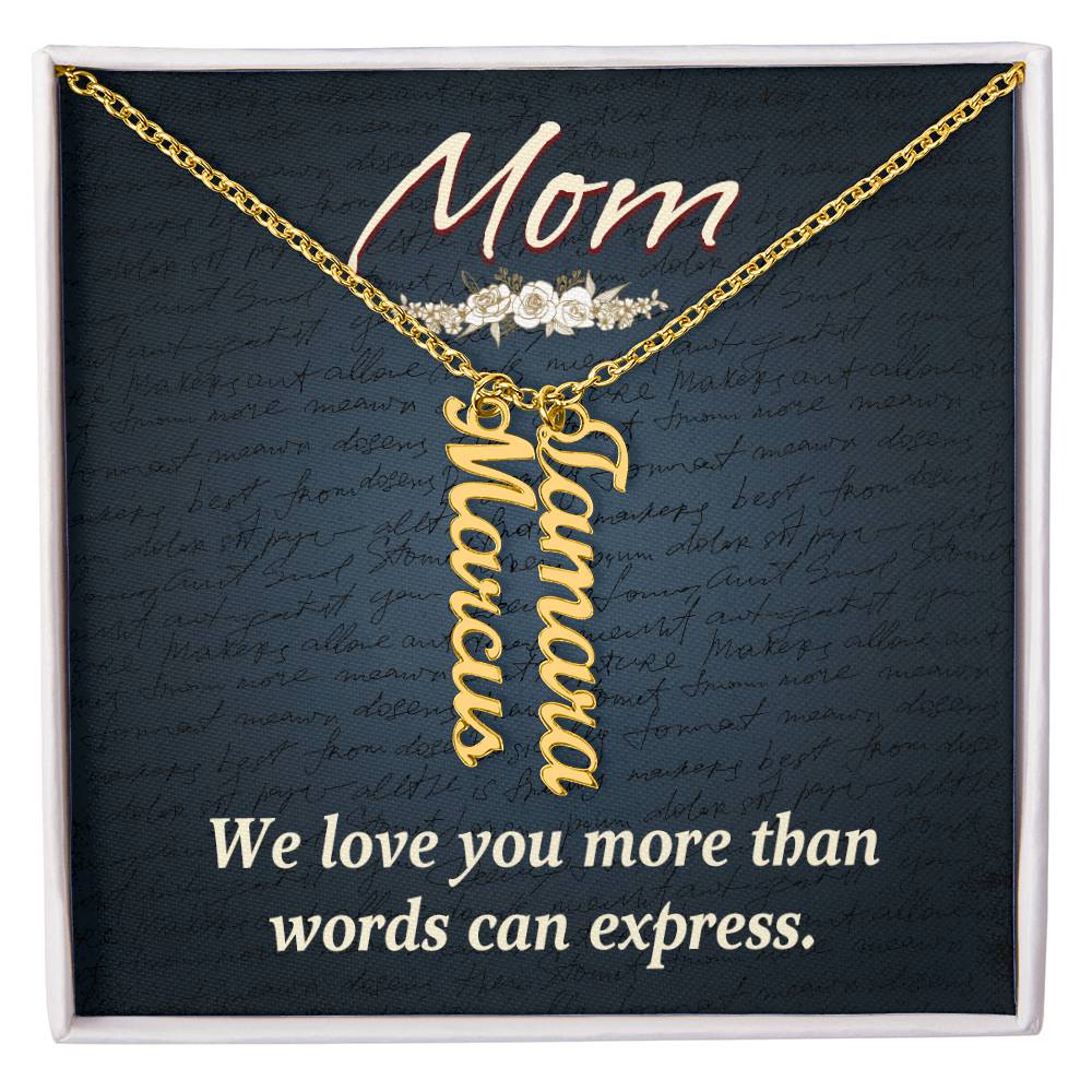 Gift for Mum from Kids - We love you more than words can express