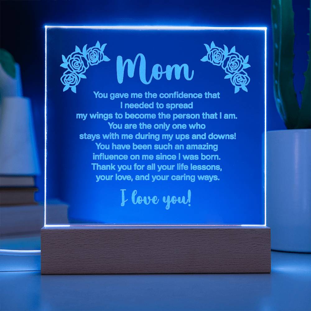 Gift for Mom from Son, Daughter - You Are An Amazing Influence Acrylic Plaque