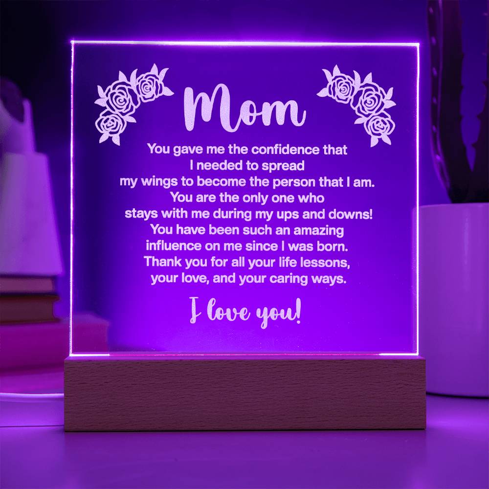 Gift for Mom from Son, Daughter - You Are An Amazing Influence Acrylic Plaque