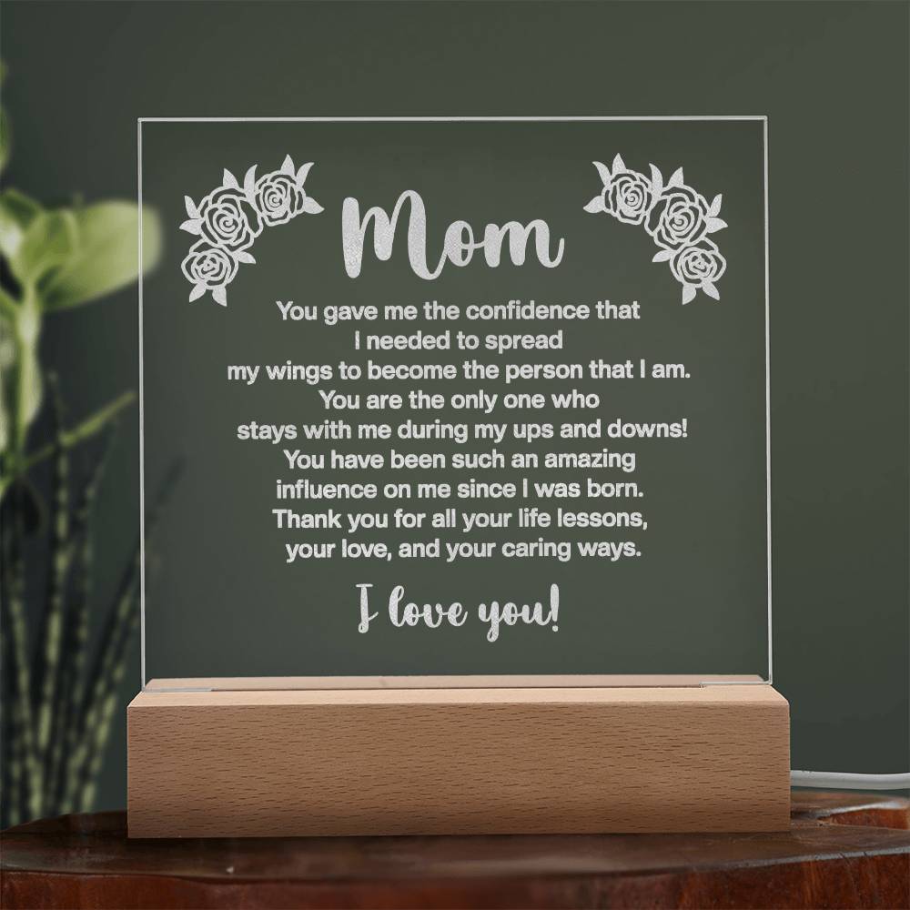 Gift for Mom from Son, Daughter - You Are An Amazing Influence Acrylic Plaque