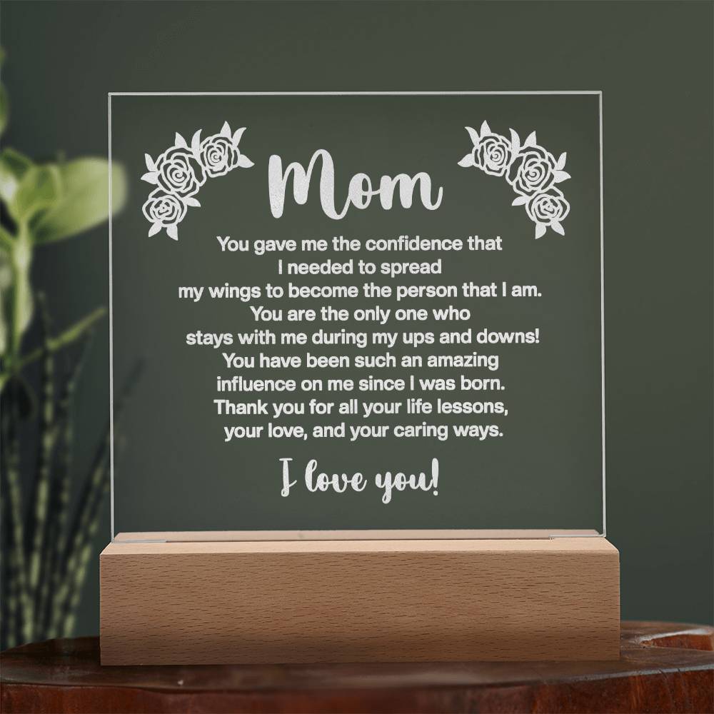 Gift for Mom from Son, Daughter - You Are An Amazing Influence Acrylic Plaque