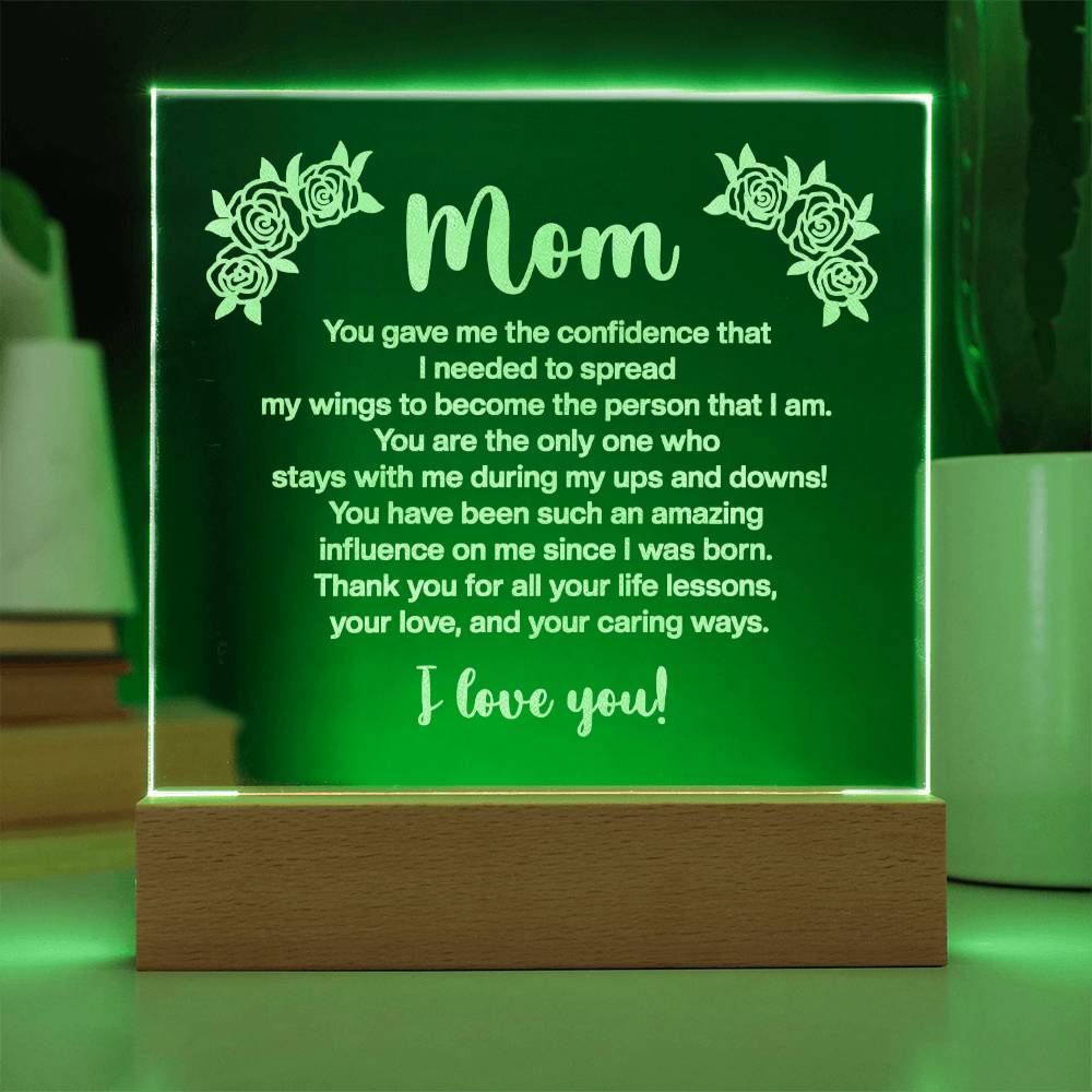 Gift for Mom from Son, Daughter - You Are An Amazing Influence Acrylic Plaque