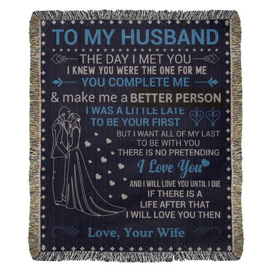 Gift For Husband - The Day I Met You - Woven Blanket