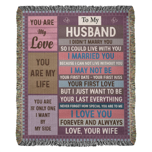 Gift For Husband - I Am Proud Of You - Woven Blanket