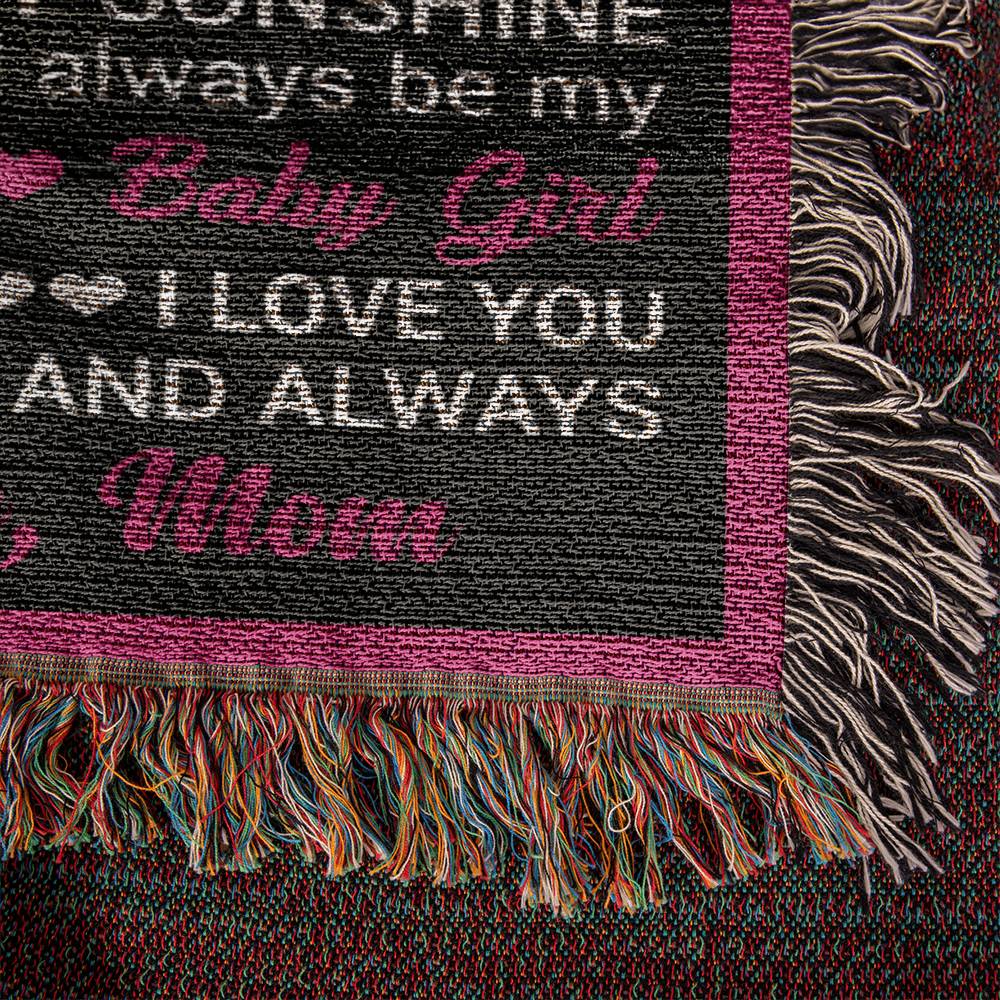 To Daughter - My Sunshine - Woven Blanket