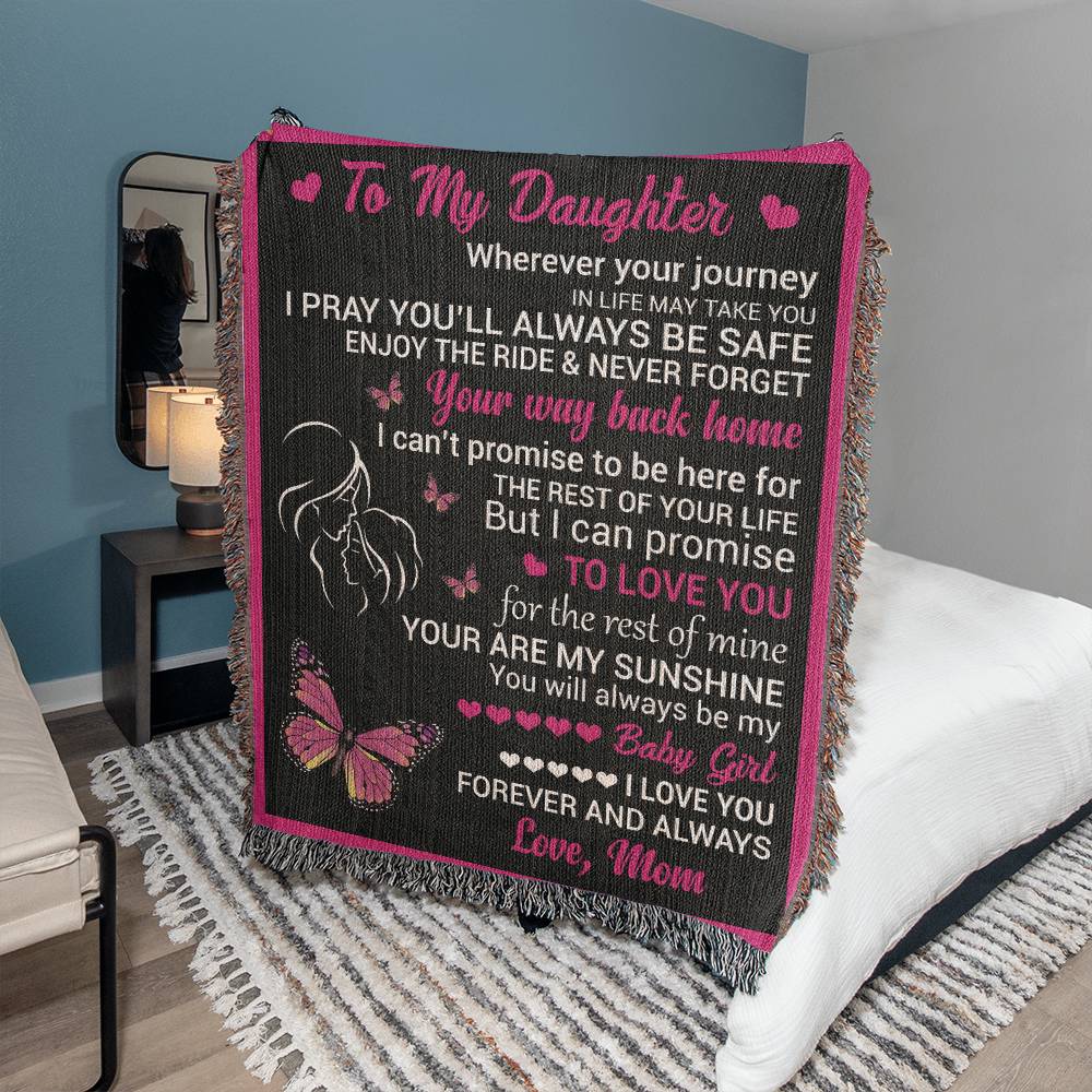 To Daughter - My Sunshine - Woven Blanket