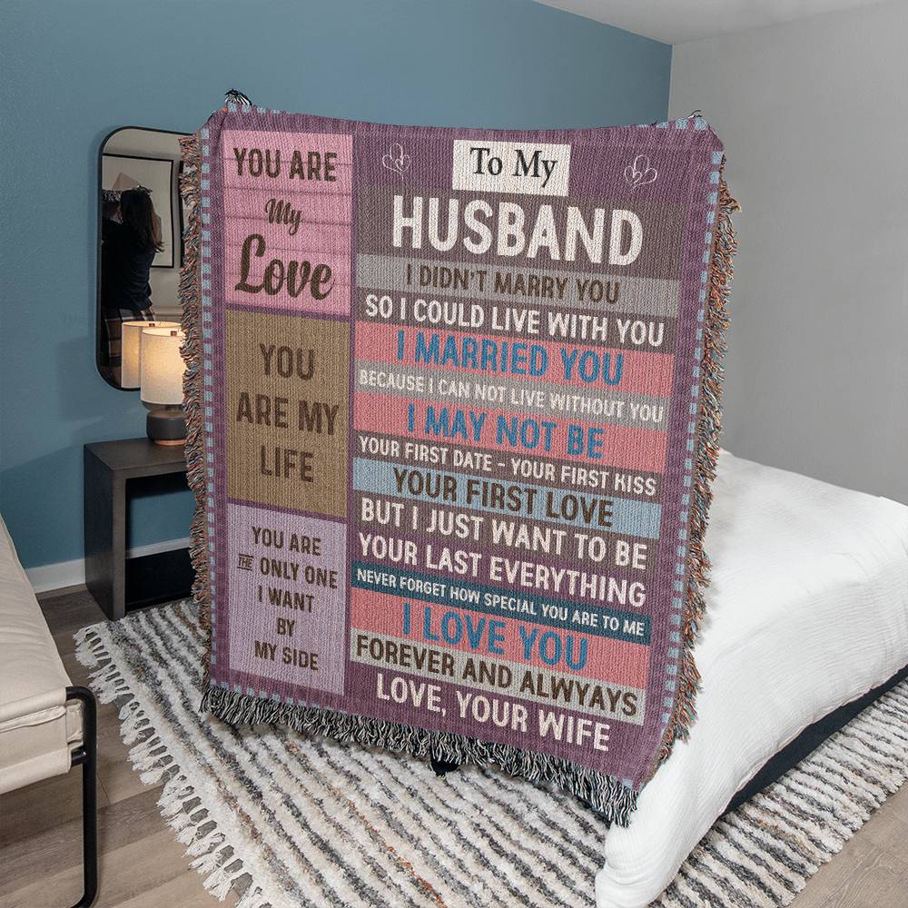 Gift For Husband - I Am Proud Of You - Woven Blanket