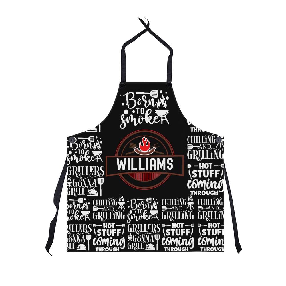 Custom Name Born To Smoke Dad Apron