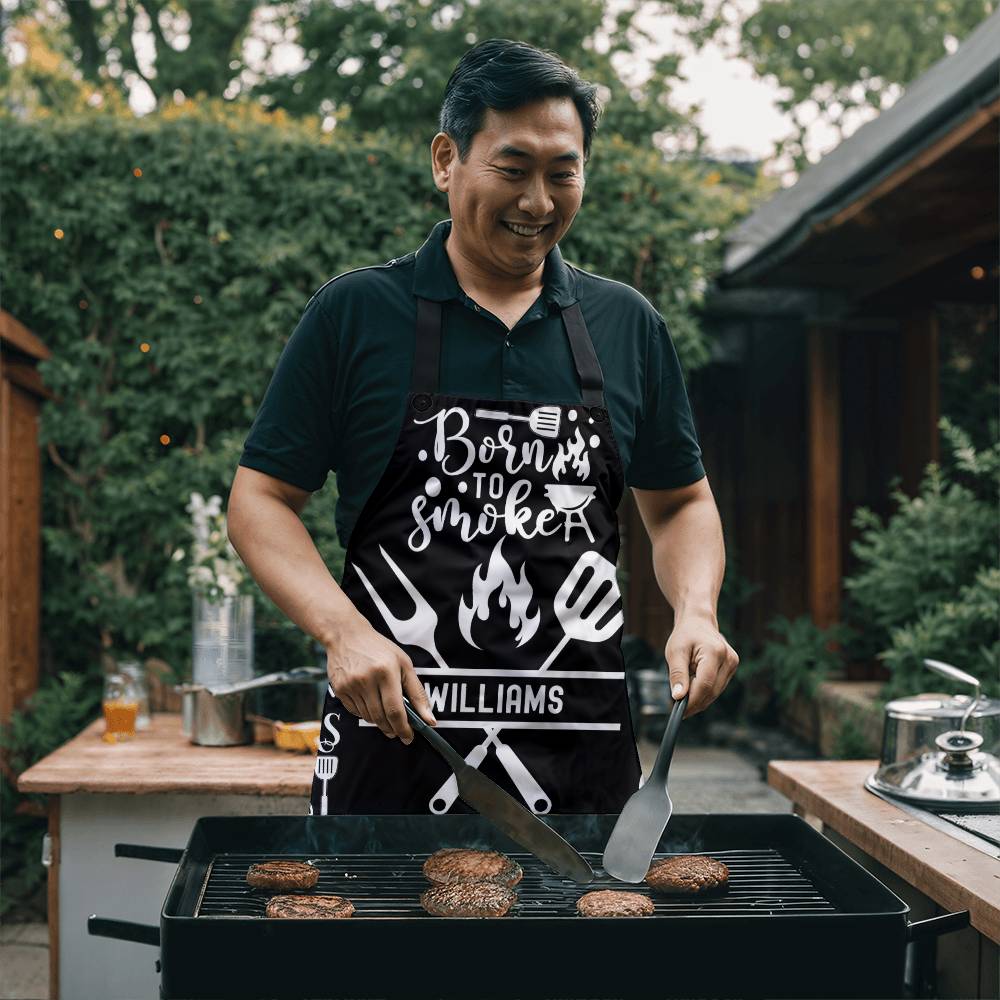 Custom Name Born To Dad Apron