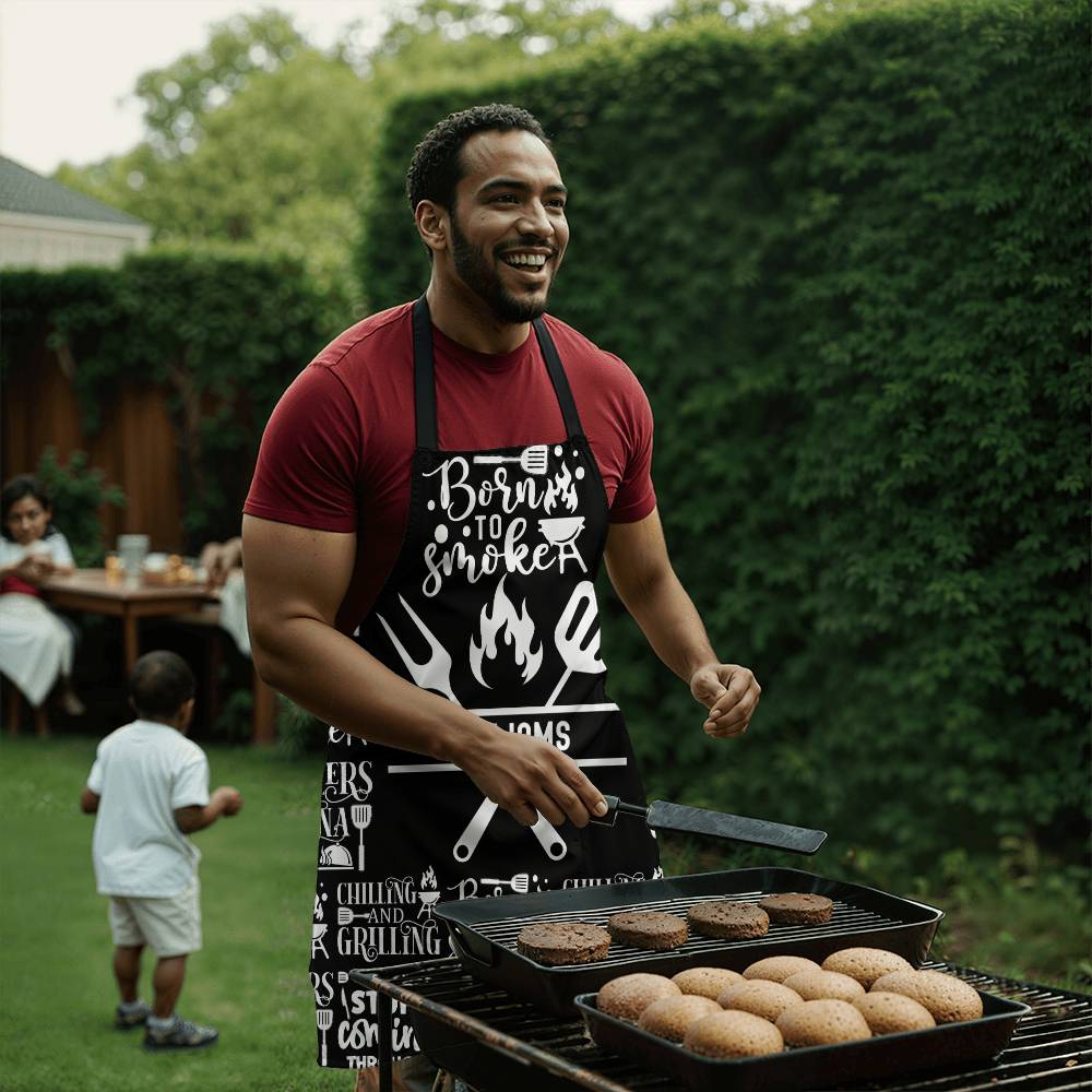 Custom Name Born To Dad Apron