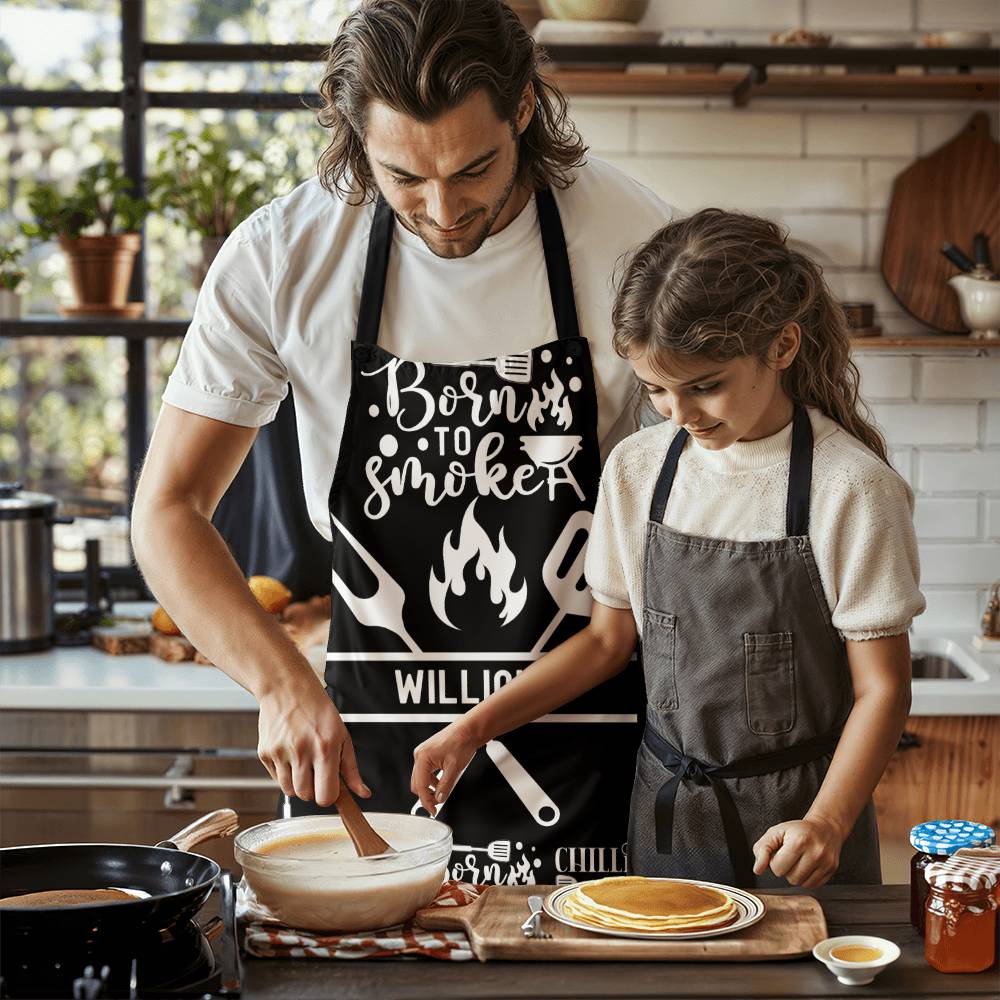 Custom Name Born To Dad Apron