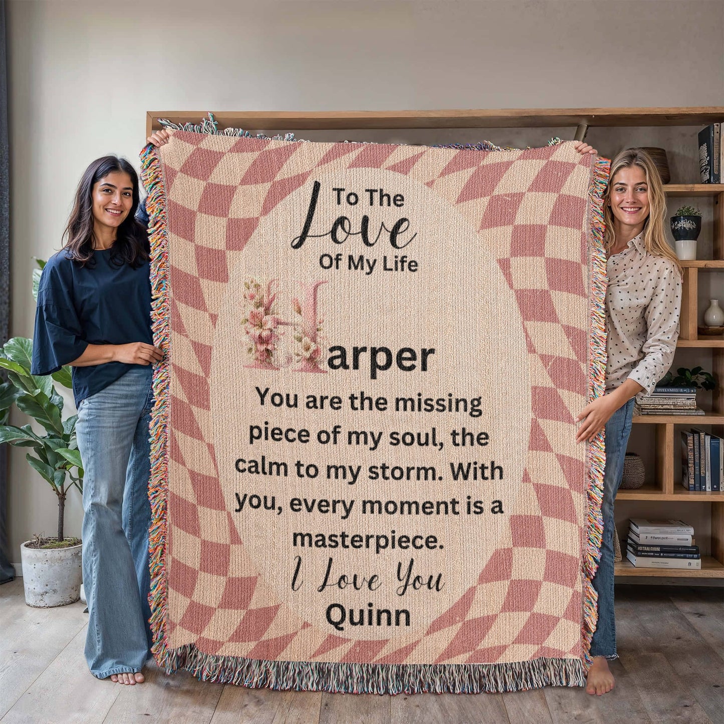 To The Love Of My Life - Custom Name Woven Blanket